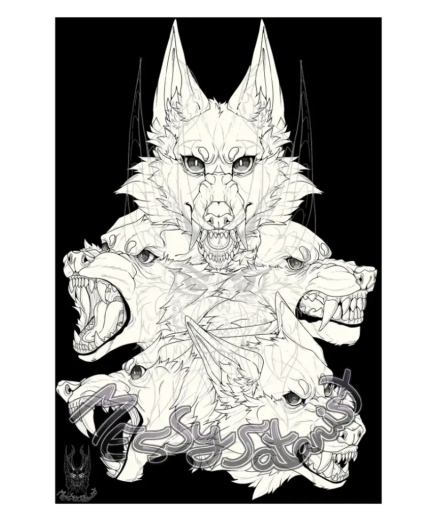 Wolf Heads Print