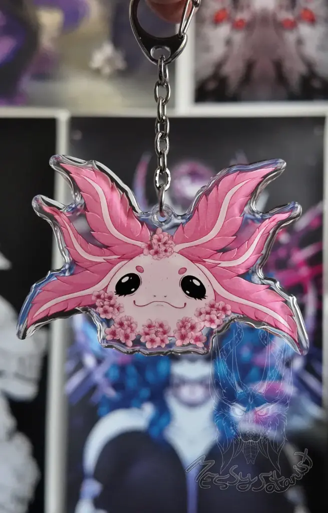 Ajolote Rosa Llavero