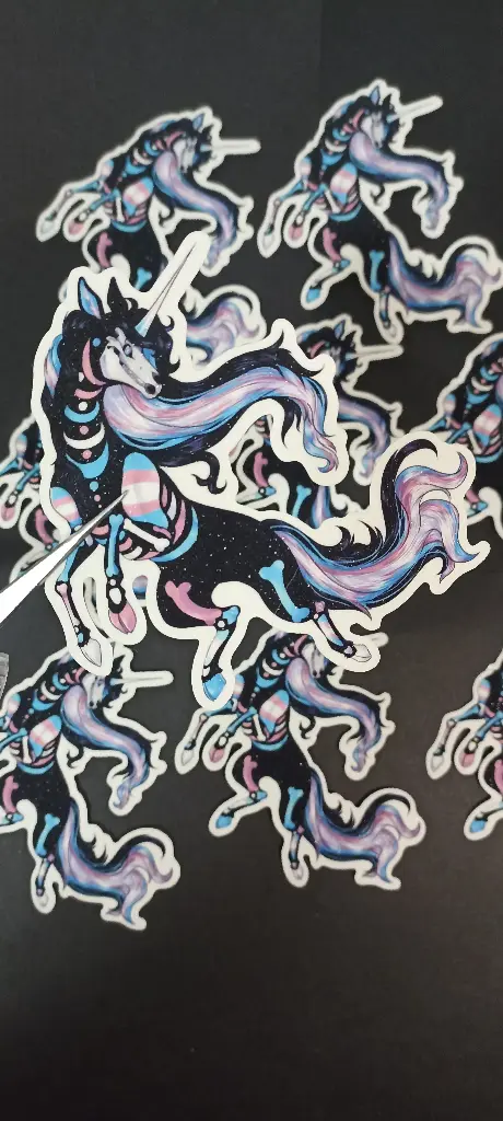 Unicornio Trans Sticker