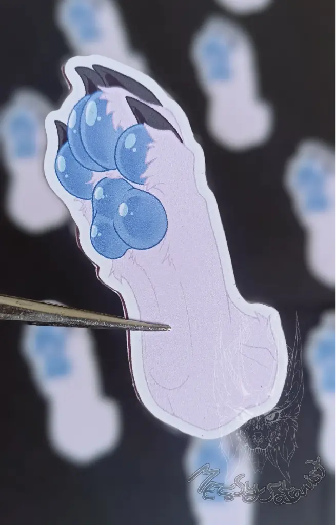 Paw Beans azul Sticker