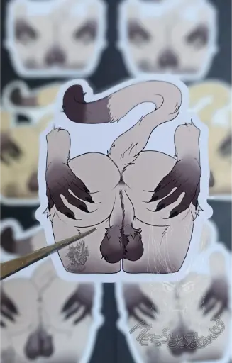 [SAN0000000009] Gato Siames Cola Sticker