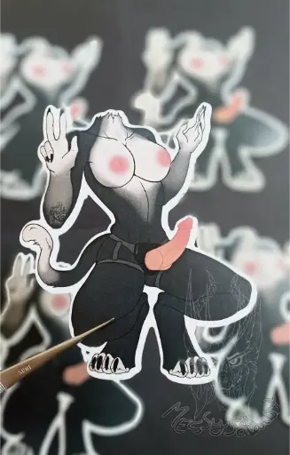[SAN0000000017] Kitty Pegging Sticker