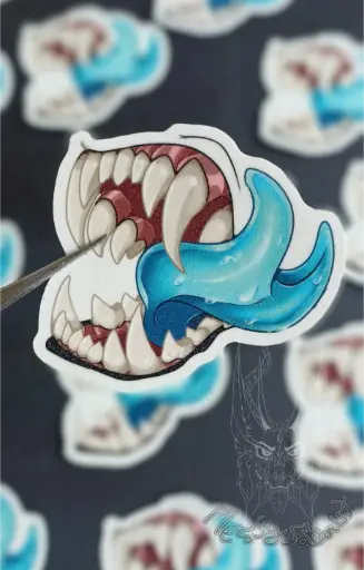 [SVS0000000038] Maw lengua azul Sticker