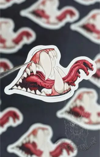 [SVS0000000040] Maw Lengua Roja Perfil Sticker