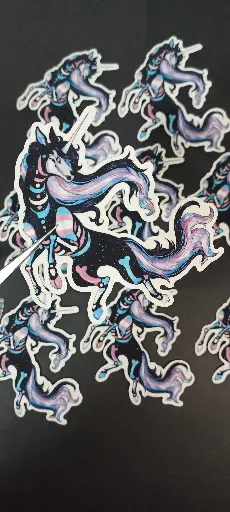 [SVS0000000023] Unicornio Trans Sticker